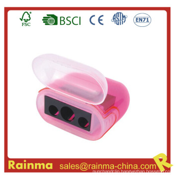 Pink Three Hole Safety Pencil Sharpener